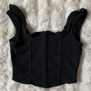 Elegant Black Women's Crop Top